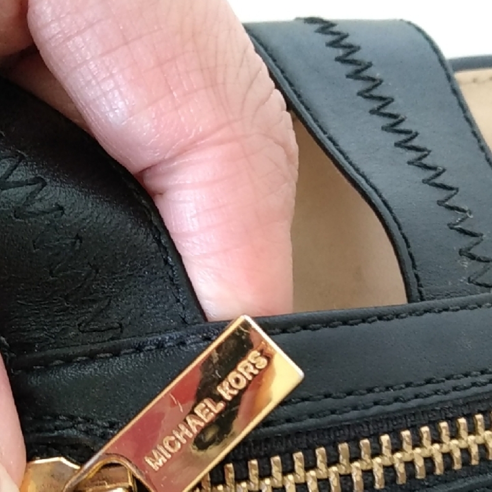 MICHAEL Michael Kors Genuine Leather Flat Sandals Berkley Zipper - Picture 6 of 15